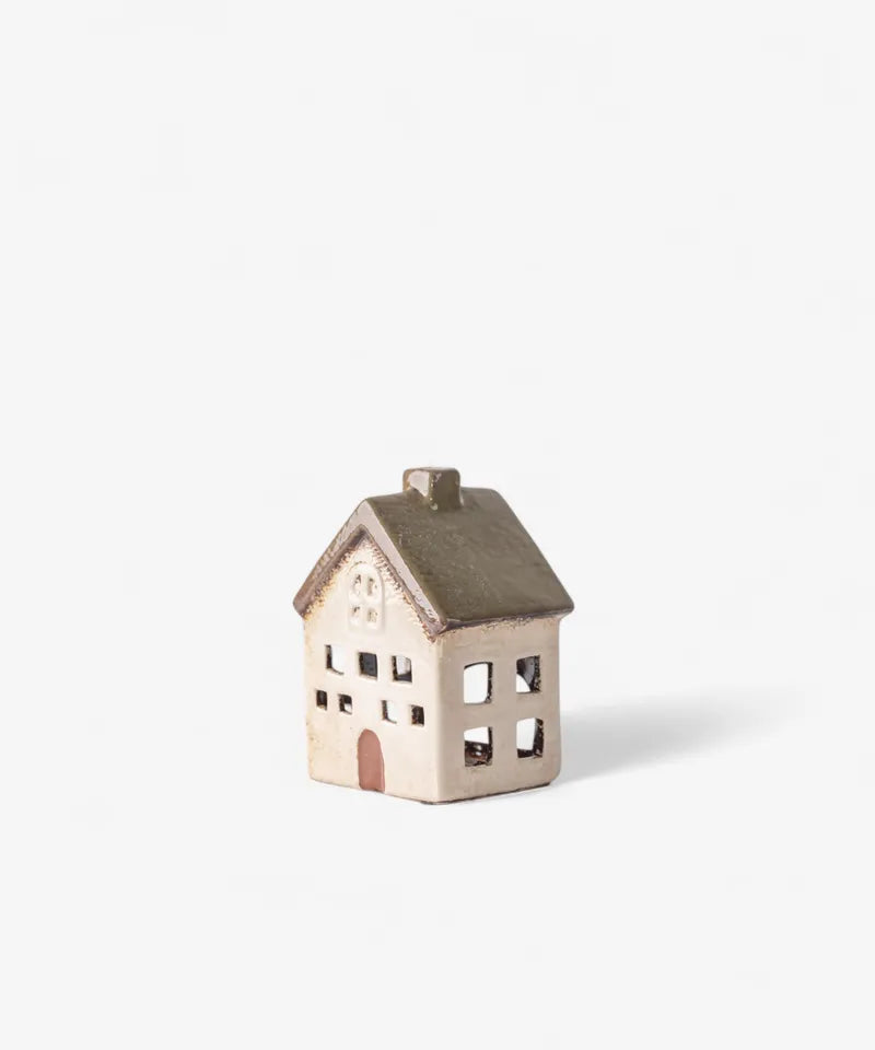 Alsace Tea Light Villa Olive Green - French Country