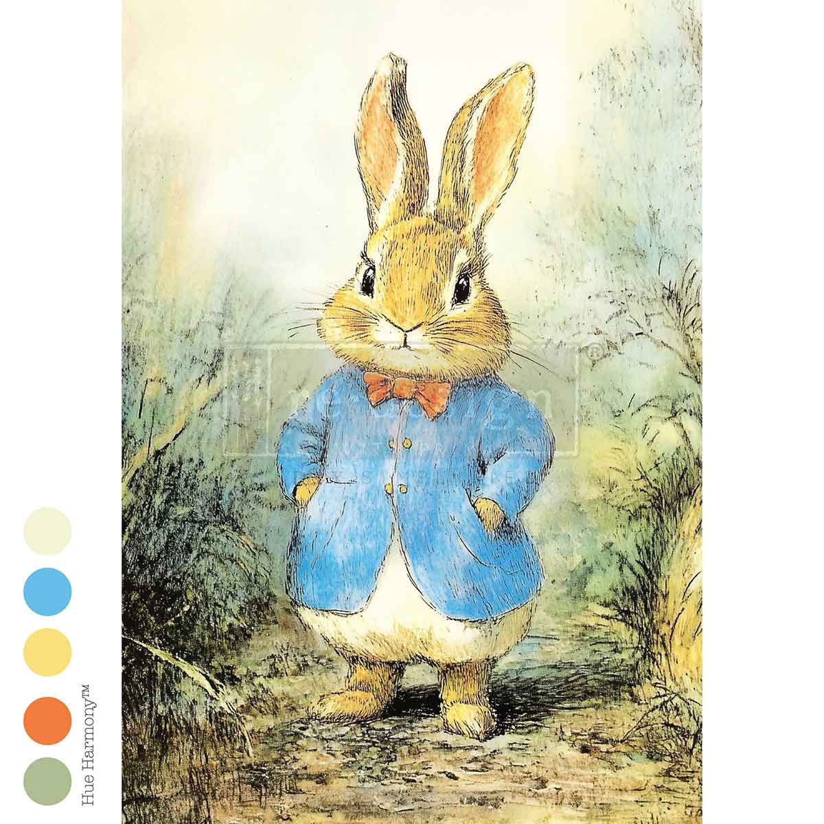 BUNNY HOLLOW - A3 decoupage fiber. 1 sheet 11.7" x 16.5"