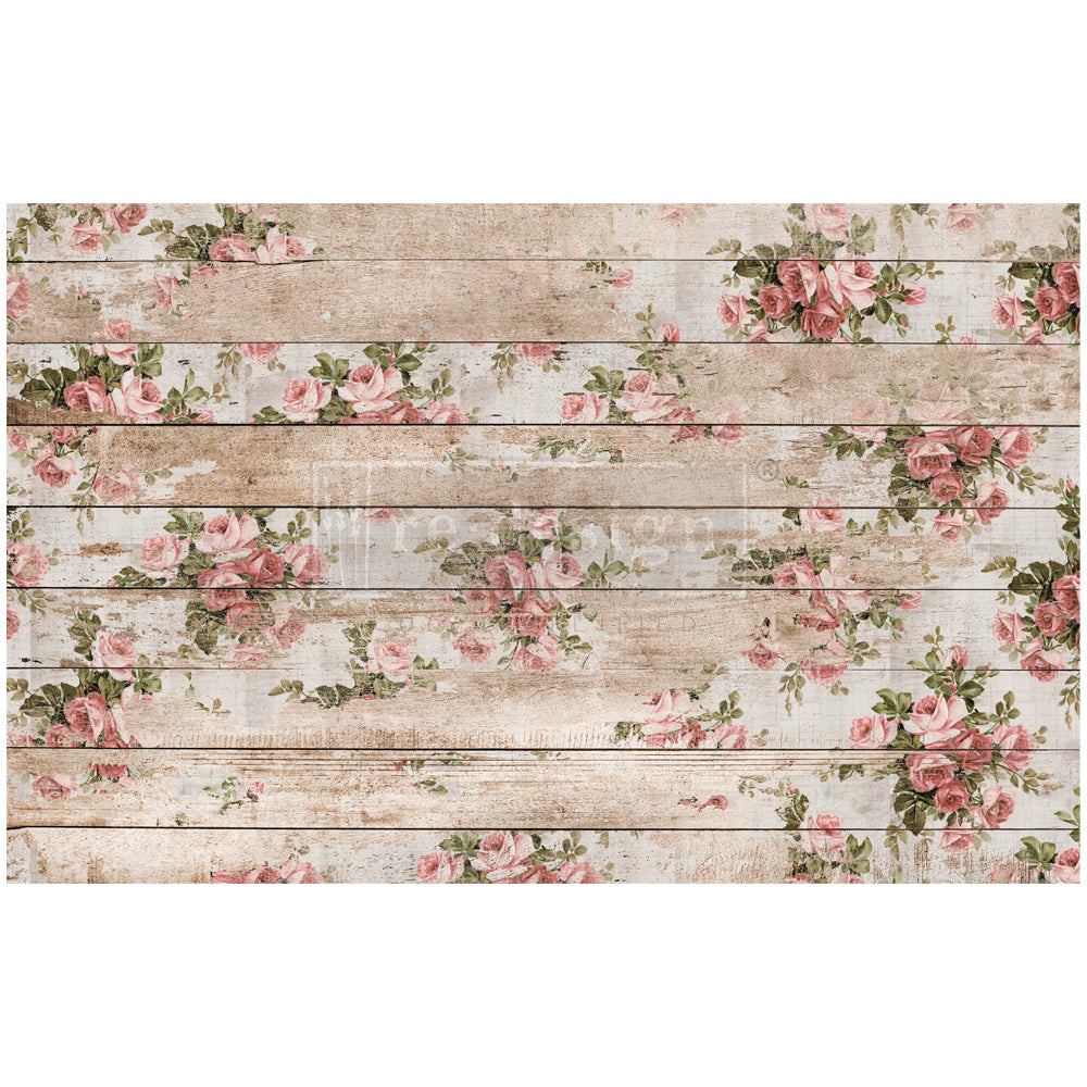 SHABBY FLORAL – decoupage tissue. 1 sheet, 19″ X 30″