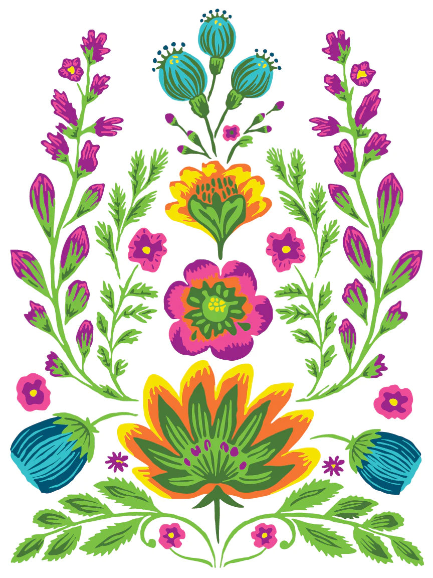 VIDA FLORA IOD PAINT INLAY PAD - EIGHT 12X16" SHEETS