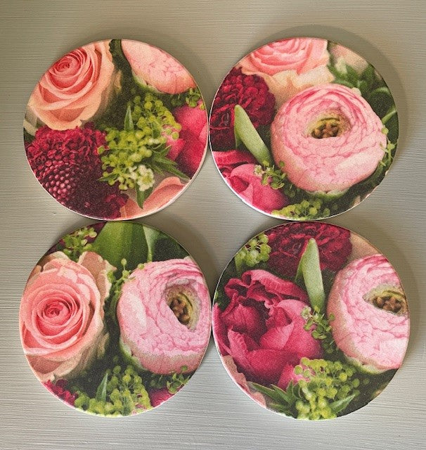 Coasters - Floral, round