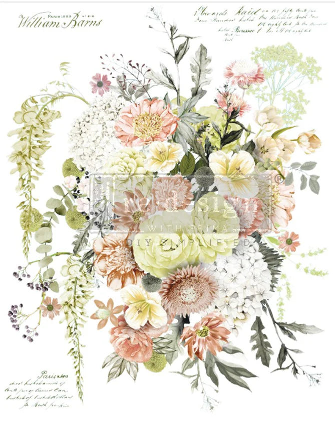 Large - LIFE IN FULL BLOOM. 24" x 35" cut into 3 sheets