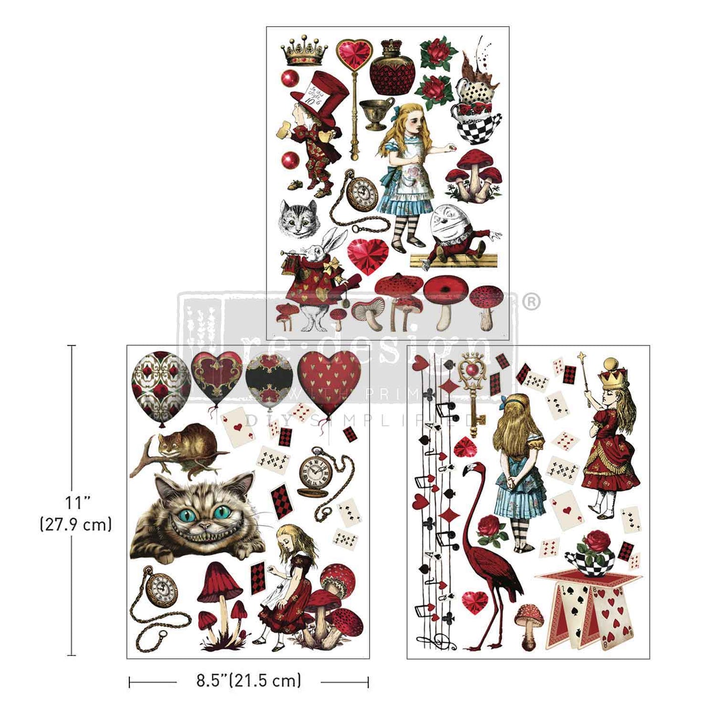 Middy - WONDERLAND EXPRESSIONS. 3 sheets. 8.5" x 11"