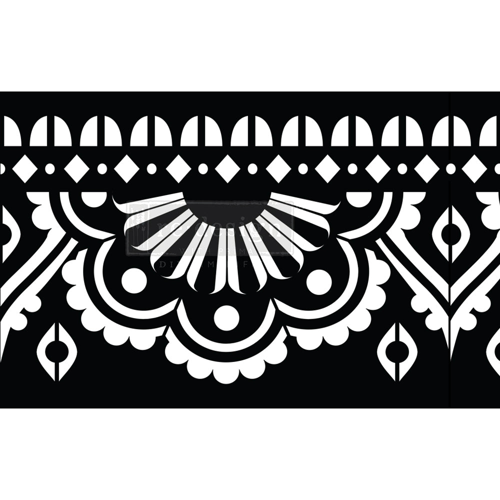 Stick & Style Stencil - MENDHI BORDER. 1 roll, 3 yards