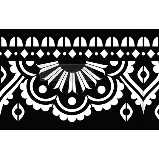 Stick & Style Stencil - MENDHI BORDER. 1 roll, 3 yards