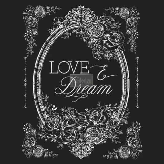 Large - LOVE & DREAM. 24" x 35" cut into 3 sheets