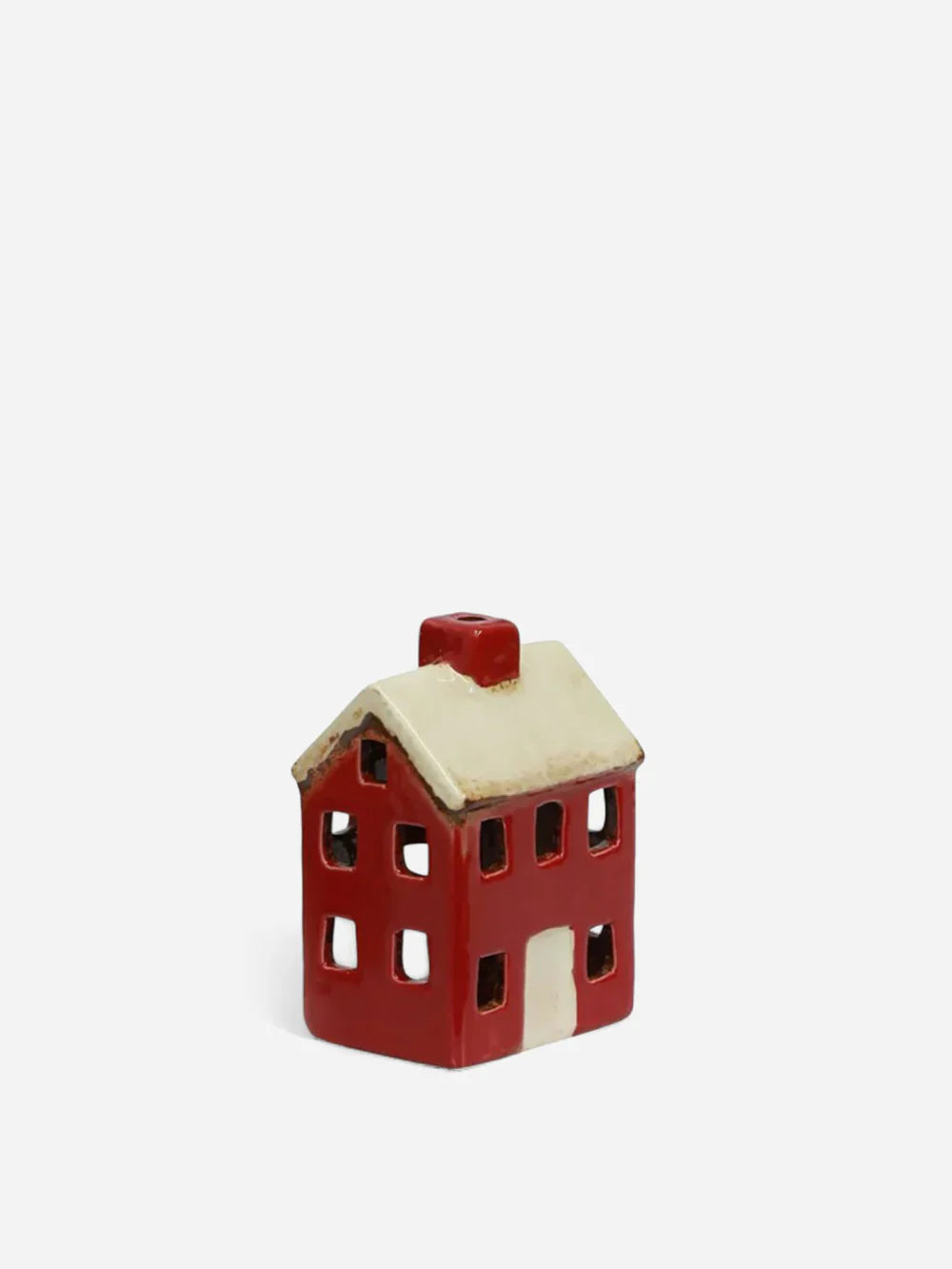 Alsace Petite Tea Light Chalet Red Cream - French Country