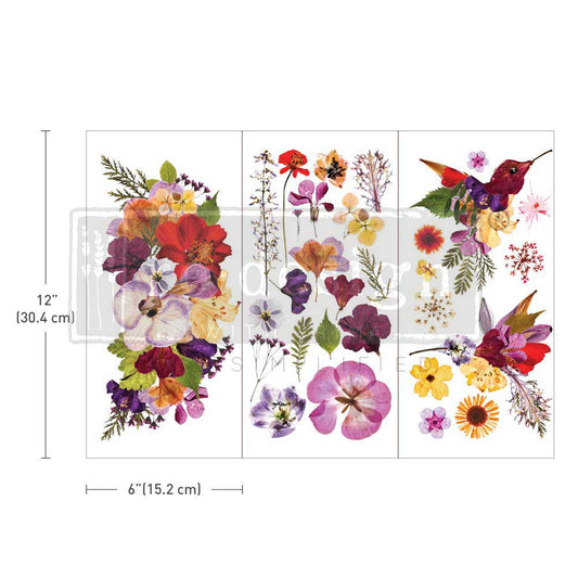 Small - ORGANIC FLORA. 3 sheets, 6" x 12"