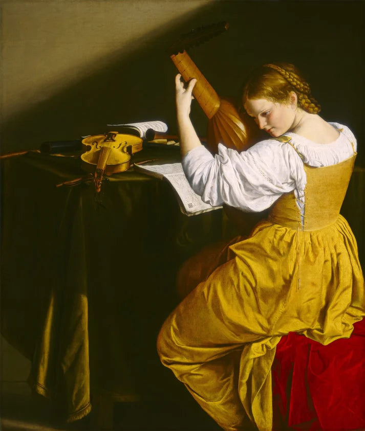 Mint by Michelle - GIRL WITH A LUTE, A1 - 594mm x 841mm / 23.4" x 33.1"