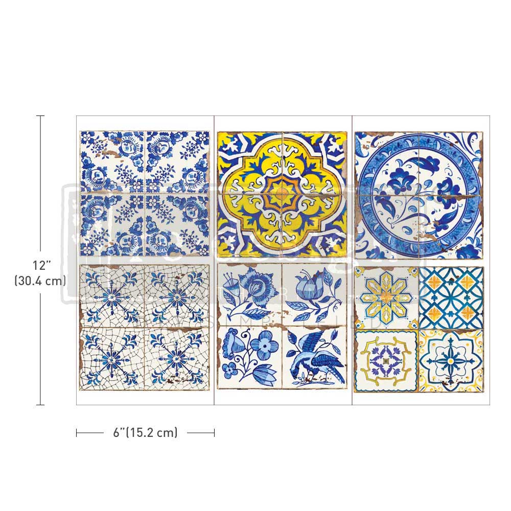 Small - CASA TILES. 3 sheets, 6" x 12"
