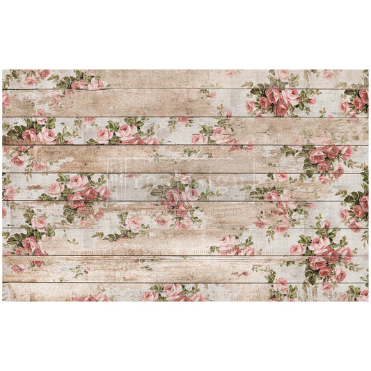 SHABBY FLORAL –  decoupage tissue. 1 sheet, 19″ X 30″