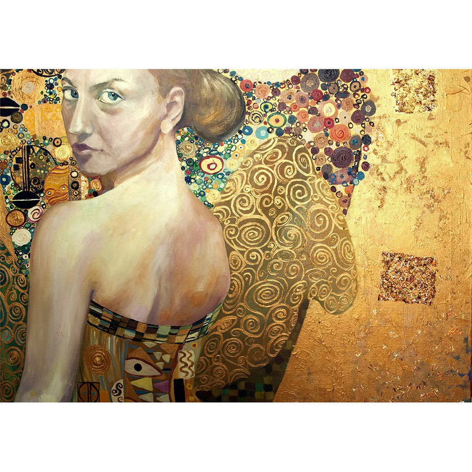 Mint by Michelle - BEAUTIFUL LADY IN GOLD, A1 - 594mm x 841mm / 23.4" x 33.1"