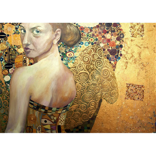 Mint by Michelle - BEAUTIFUL LADY IN GOLD, A1 - 594mm x 841mm / 23.4" x 33.1"