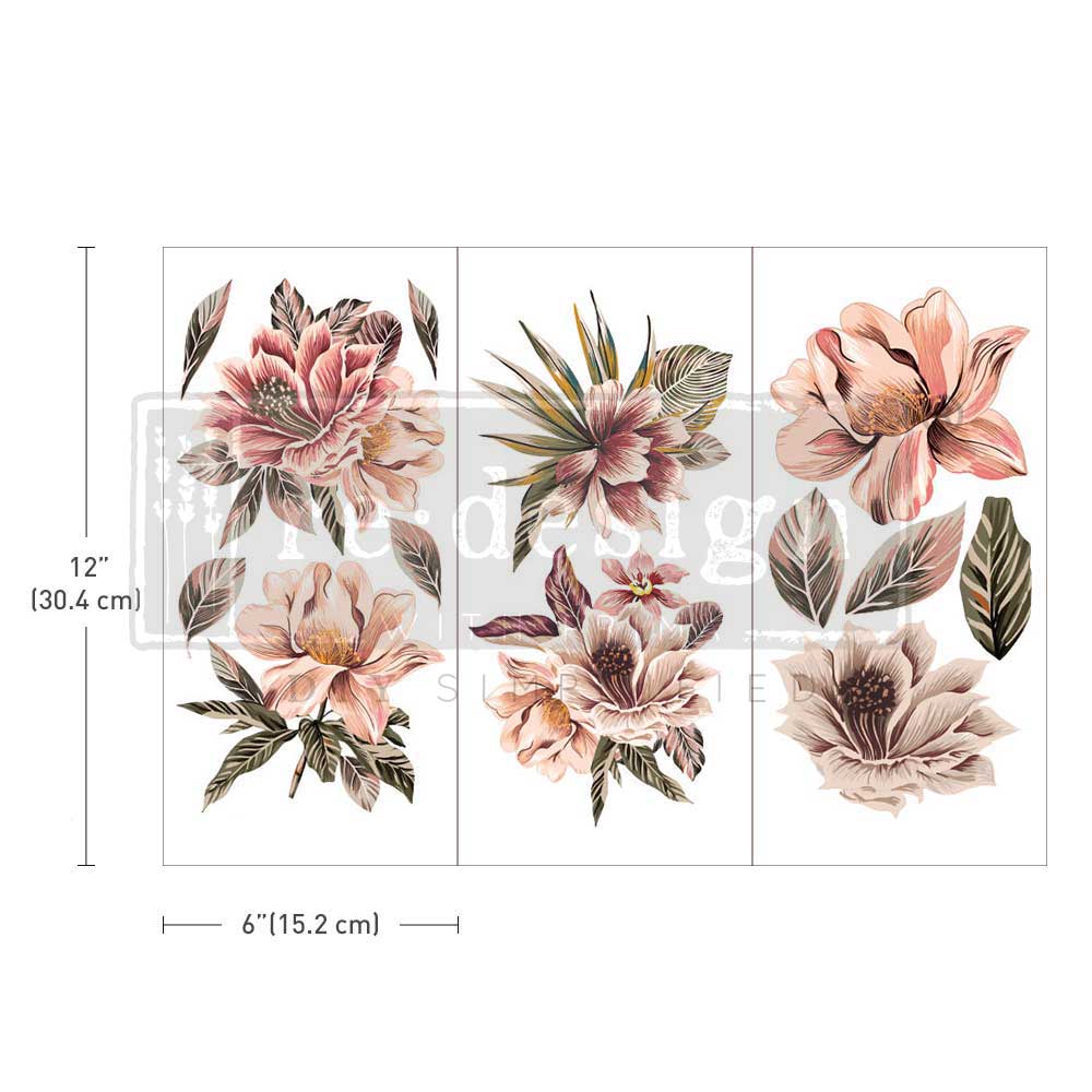 Small - EXOTICA. 3 sheets, 6" x 12"
