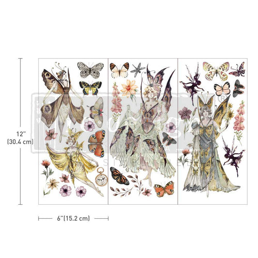 Small - FOREST FAIRIES. 3 sheets, 6" x 12"