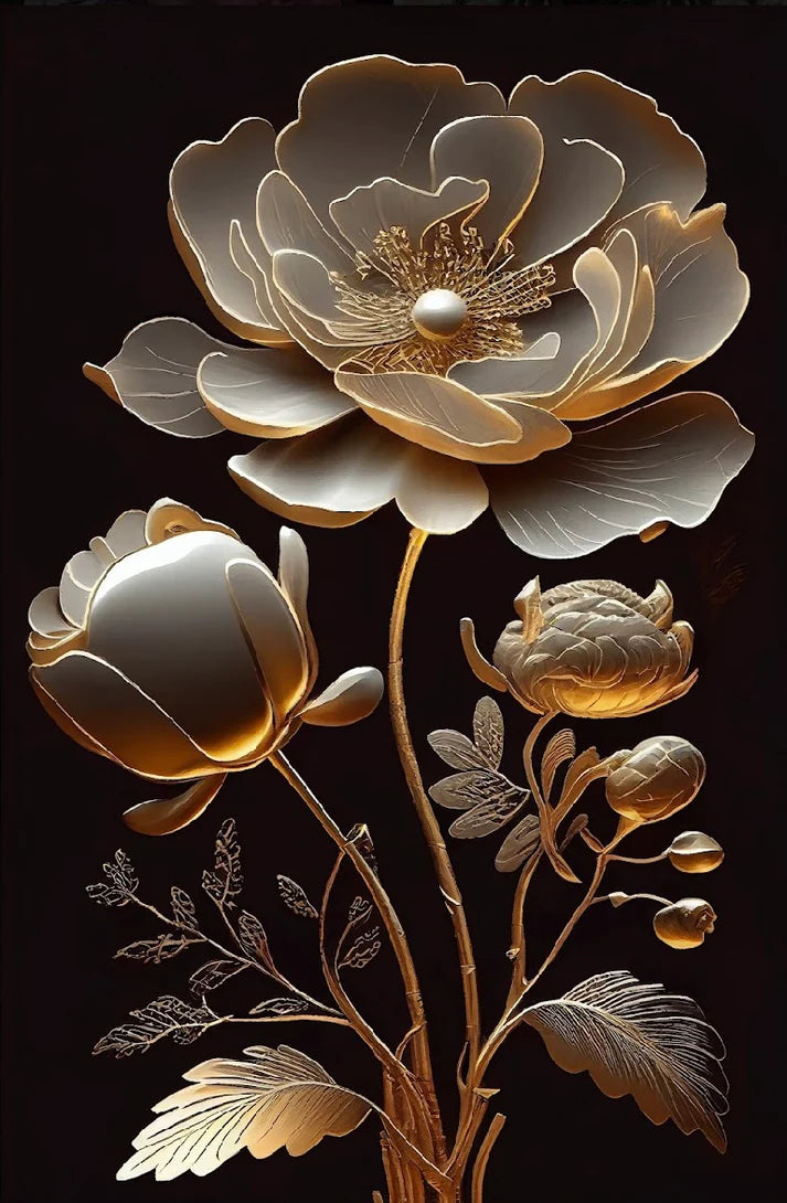 Mint by Michelle - GOLDEN BLOOM 2, A1 - 594mm x 841mm / 23.4" x 33.1"