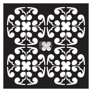 Redesign - CONCRETE PAVER STENCIL. GRETA, 11.5″x11.5″X0.8MM