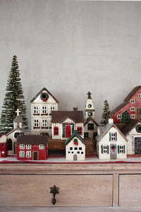 Nordgard Tea Village Cottage with Bow Wreath - French Country