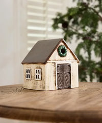 Nordgard Tea Light Stable with Wreath - French Country