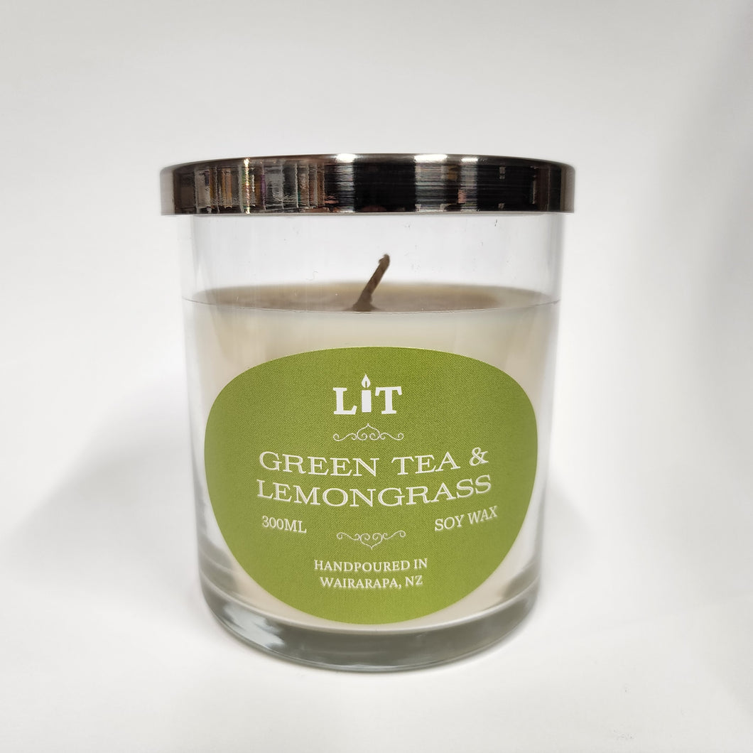 Green Tea & Lemongrass Soy Wax Candle