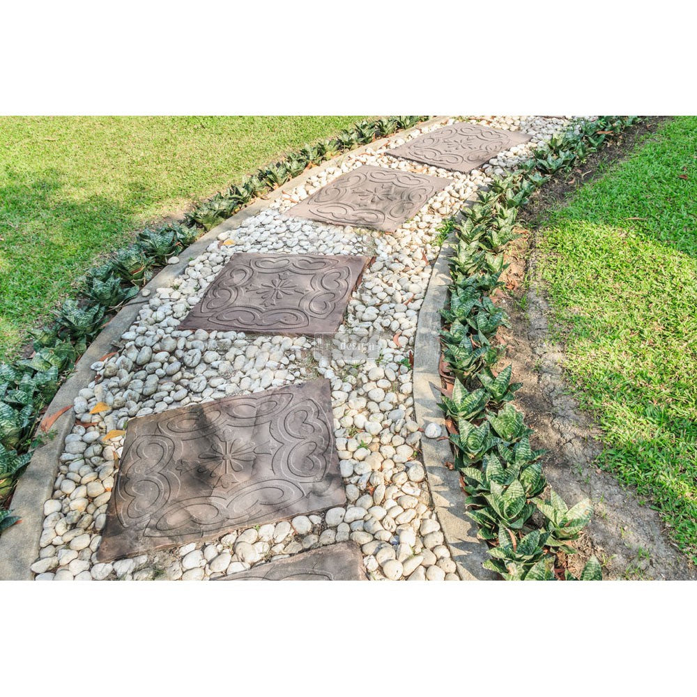 Redesign - CONCRETE PAVER STENCIL. ELDA, 11.5″x11.5″X0.8MM