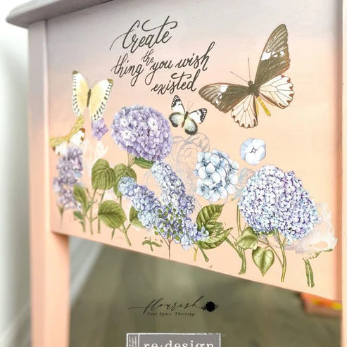 Small - MYSTIC HYDRANGEA. 3 sheets, 6" x 12"