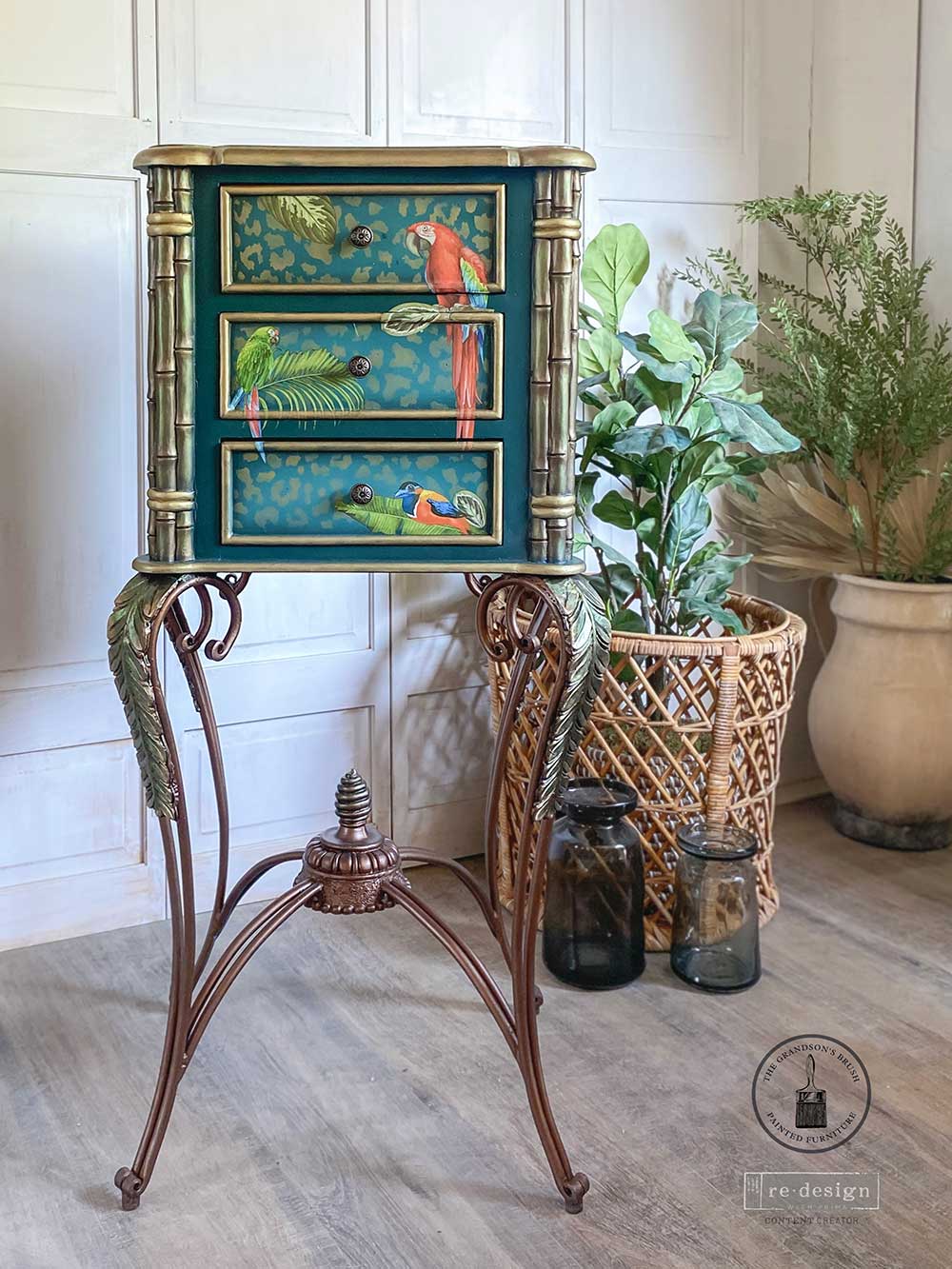 Small - TROPICAL BIRDS. 3 sheets, 6" x 12"