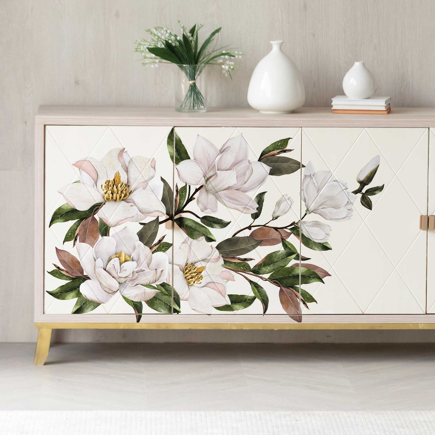 Large - MAGNOLIA GRANDIFLORA. 24" x 35" cut into 2 sheets