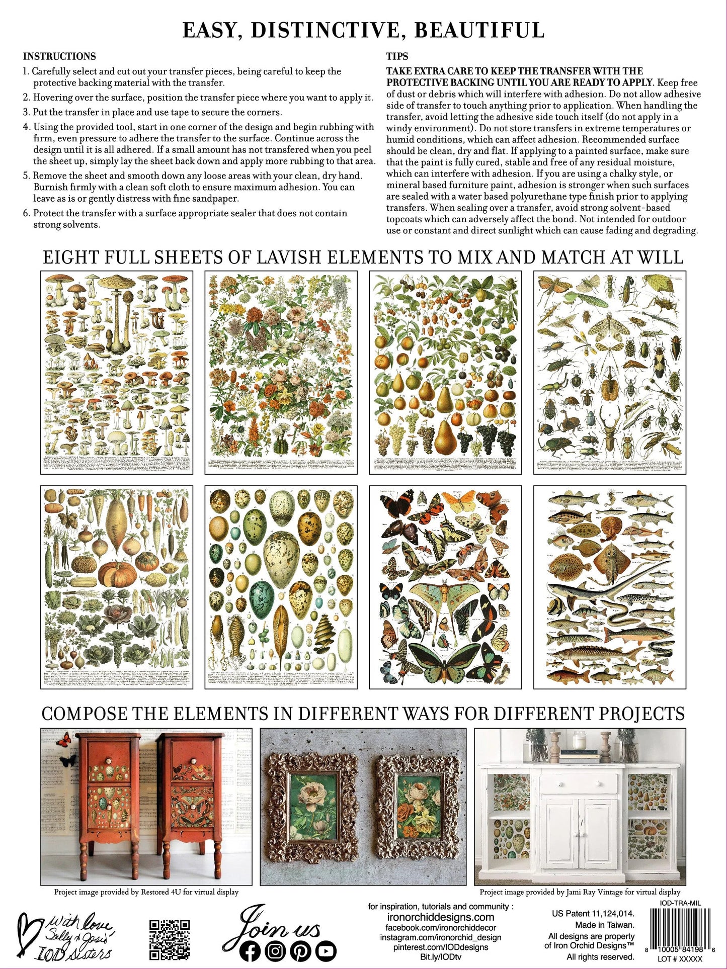 MILLOT'S PAGES IOD TRANSFER PAD - EIGHT 12X16" SHEETS