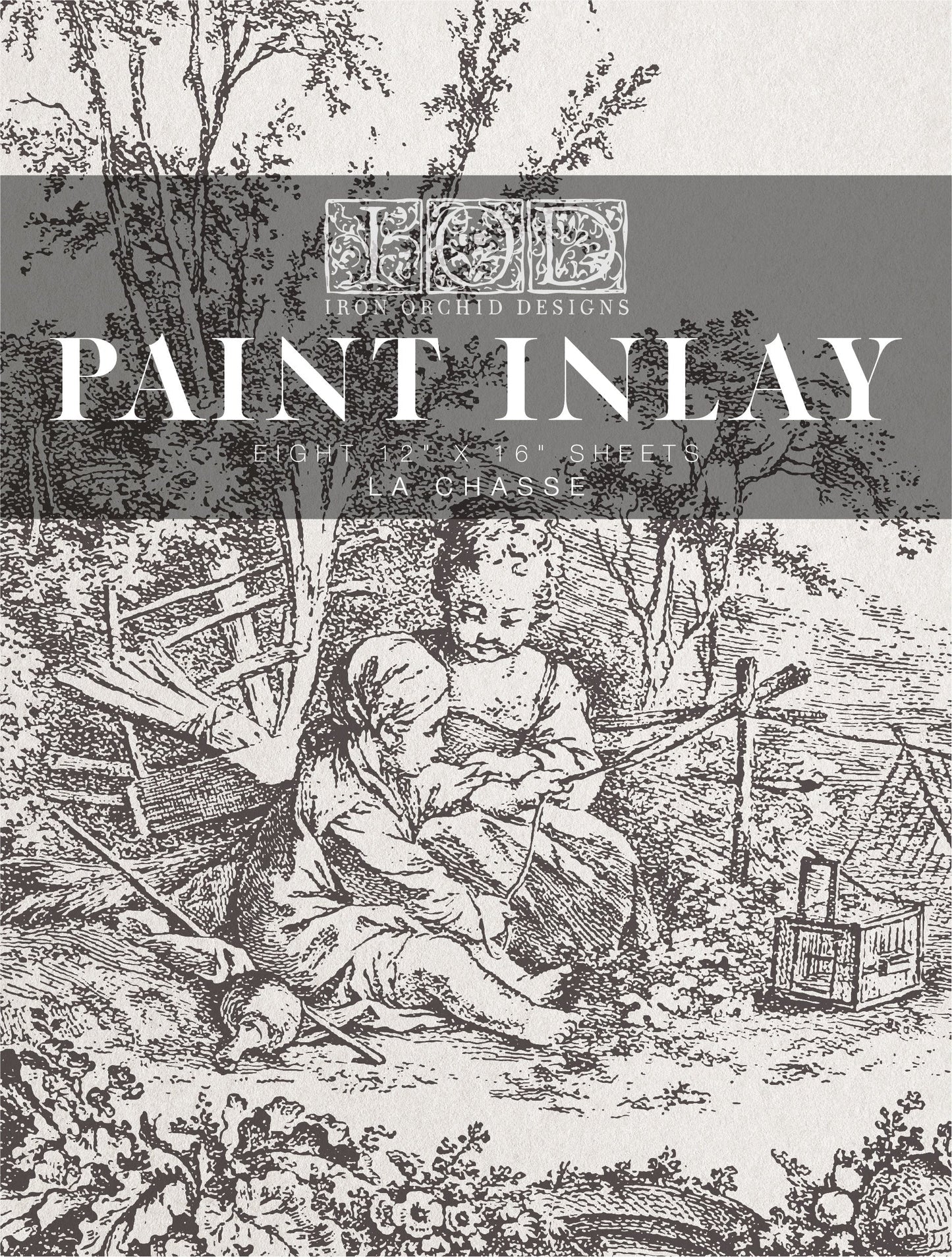 LA CHASSE IOD PAINT INLAY PAD - EIGHT 12X16" SHEETS