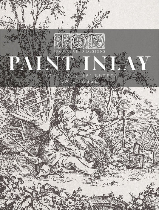 LA CHASSE IOD PAINT INLAY PAD - EIGHT 12X16" SHEETS