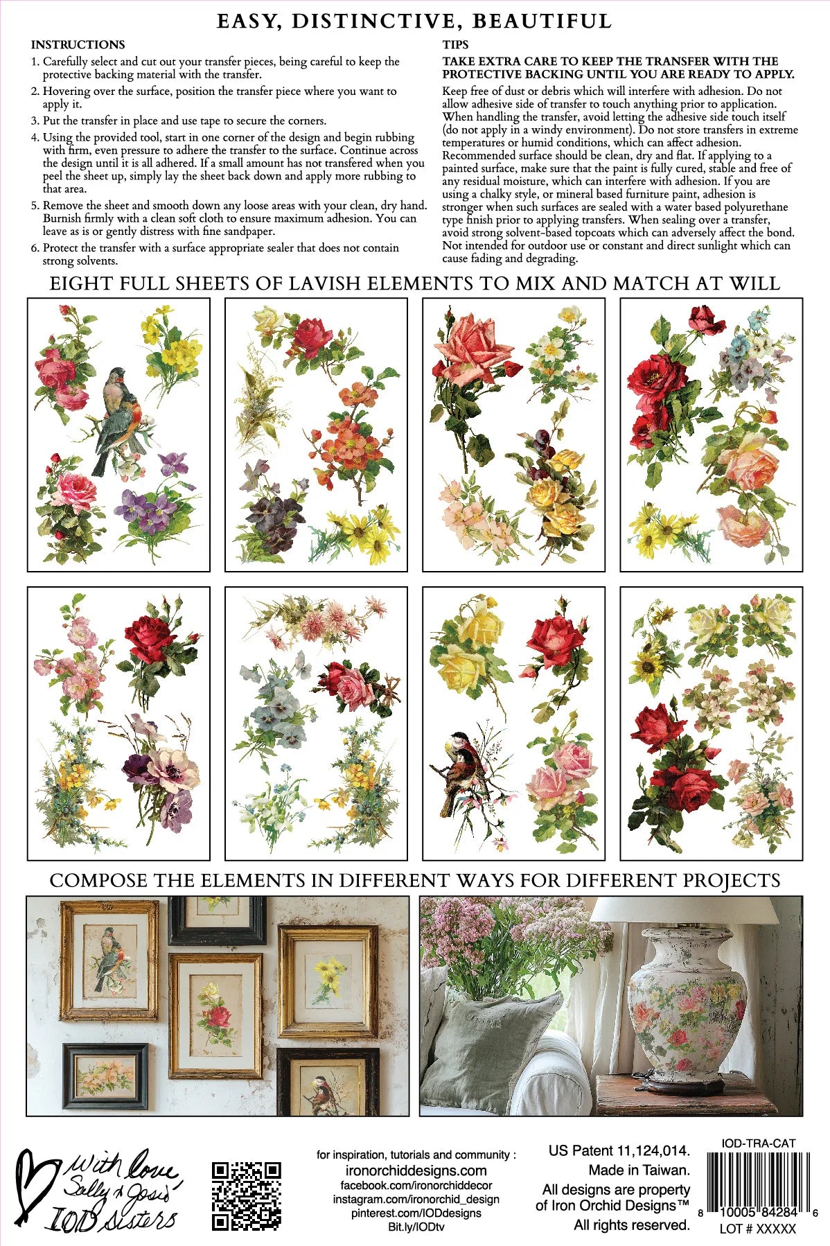 CATHARINA IOD TRANSFER PAD - EIGHT 8x12" SHEETS