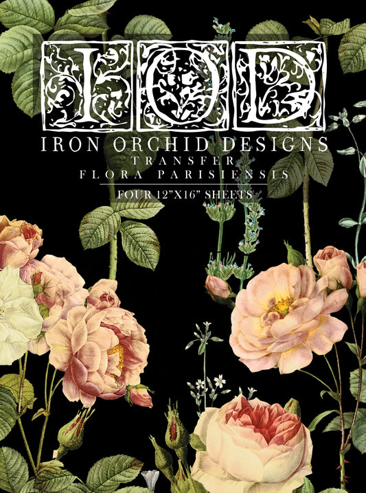 FLORA PARISIENSIS IOD TRANSFER PAD - FOUR 12X16" SHEETS