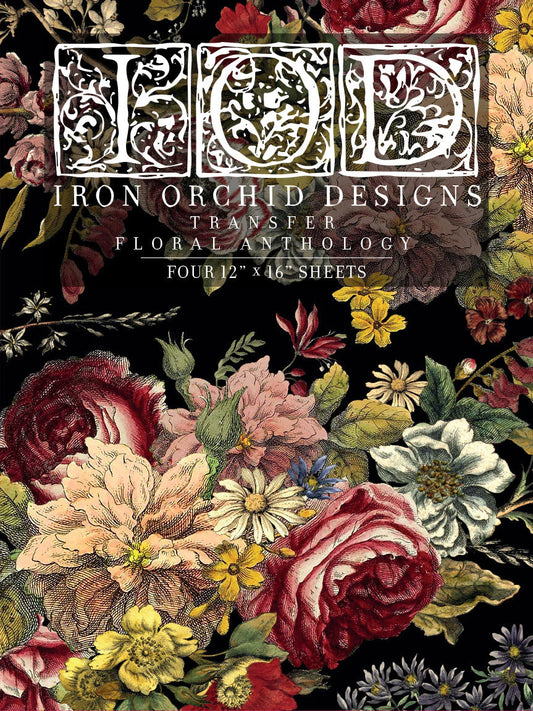 FLORAL ANTHOLOGY IOD TRANSFER PAD - FOUR 12X16" SHEETS