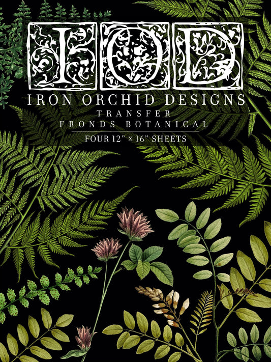 FRONDS BOTANICAL IOD TRANSFER PAD - FOUR 12X16" SHEETS