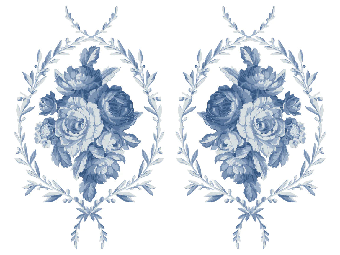 TROMPE L'OEIL BLEU IOD PAINT INLAY PAD - EIGHT 12X16" SHEETS