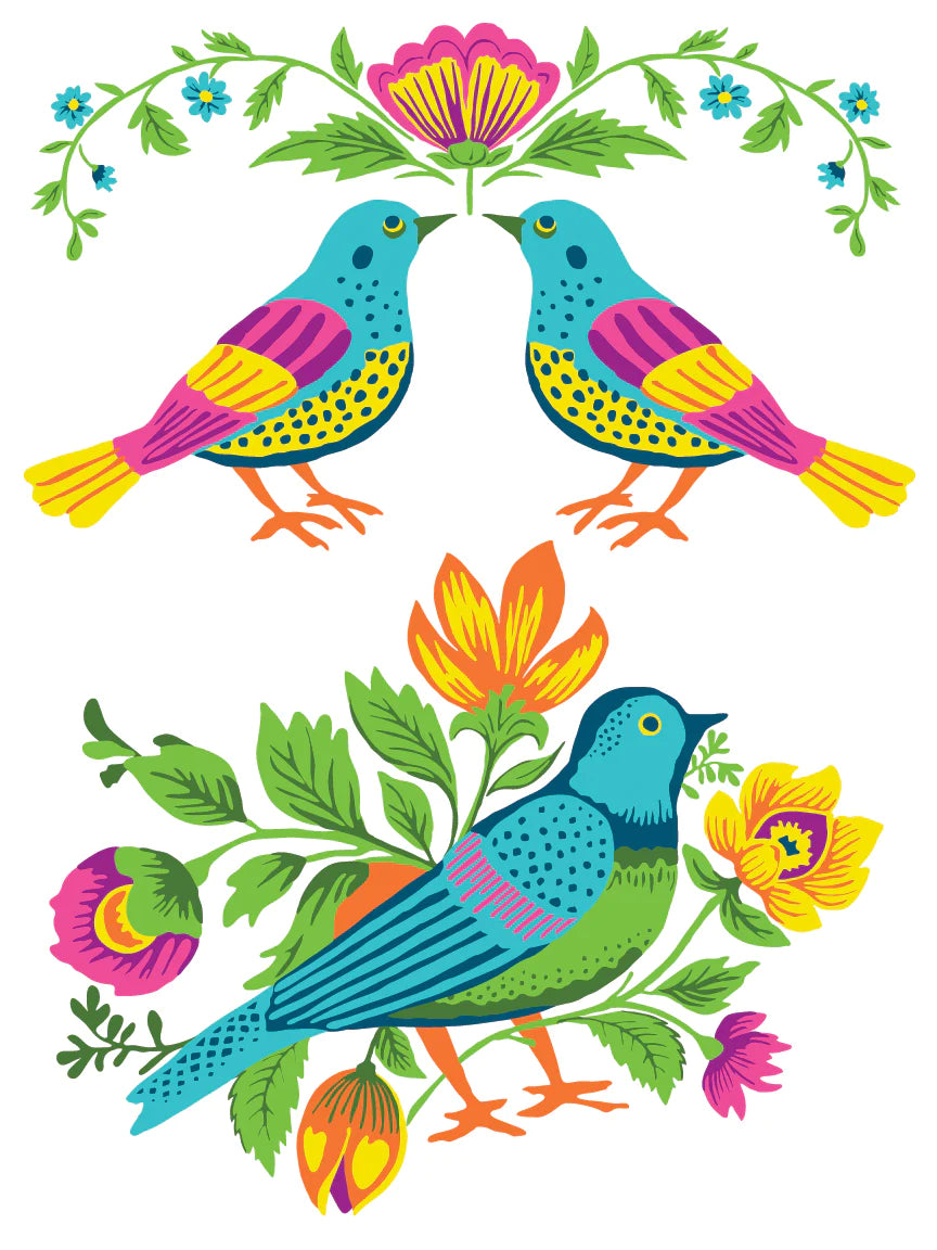 VIDA FLORA IOD PAINT INLAY PAD - EIGHT 12X16" SHEETS