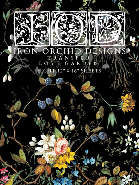 LOST GARDEN IOD TRANSFER PAD - EIGHT 12x16" SHEETS