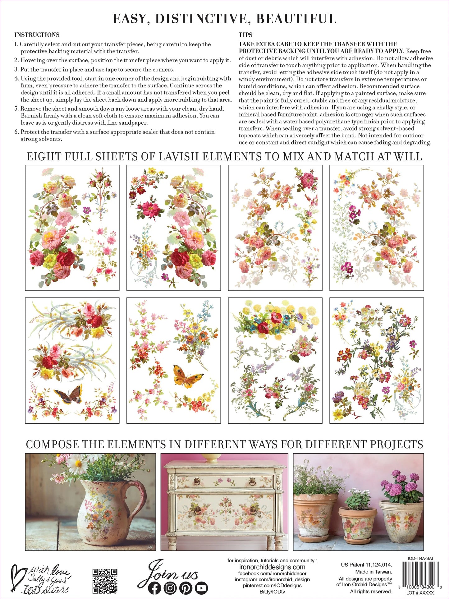 SAINT GERMAIN IOD TRANSFER PAD - EIGHT 12x16 SHEETS