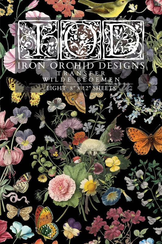WILDE BLOEMEN IOD TRANSFER PAD - EIGHT 8x12" SHEETS