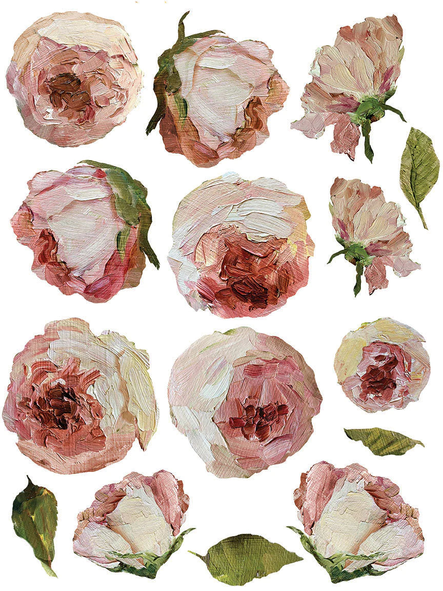 PAINTERLY FLORALS IOD TRANSFER PAD - EIGHT 12X16" SHEETS
