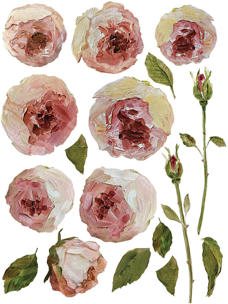 PAINTERLY FLORALS IOD TRANSFER PAD - EIGHT 12X16" SHEETS