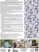 Load image into Gallery viewer, INDIGO FLORAL IOD PAINT INLAY PAD - EIGHT 12X16&quot; SHEETS
