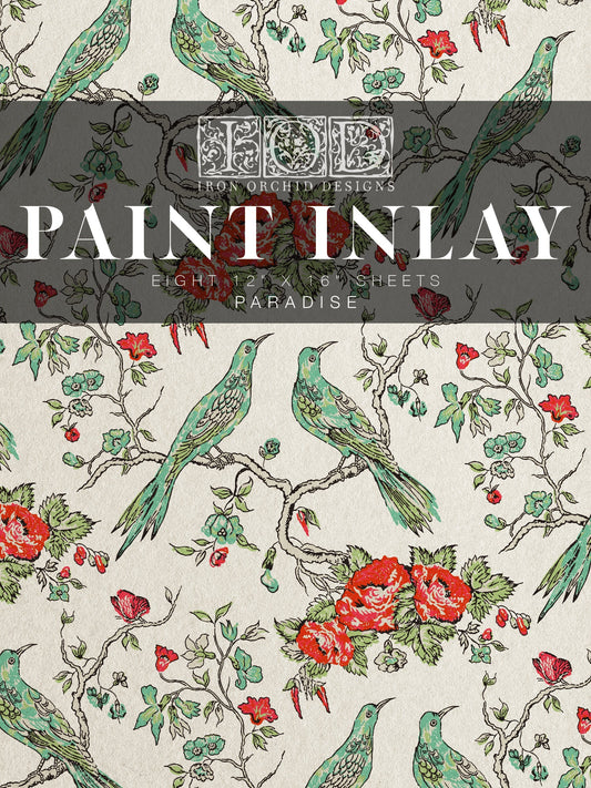 PARADISE IOD PAINT INLAY PAD - EIGHT 12X16" SHEETS