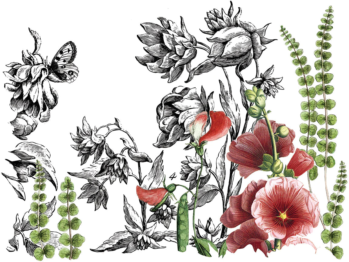 MIDNIGHT GARDEN IOD TRANSFER PAD - FOUR 12X16" SHEETS