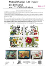 Load image into Gallery viewer, MIDNIGHT GARDEN IOD TRANSFER PAD - FOUR 12X16&quot; SHEETS
