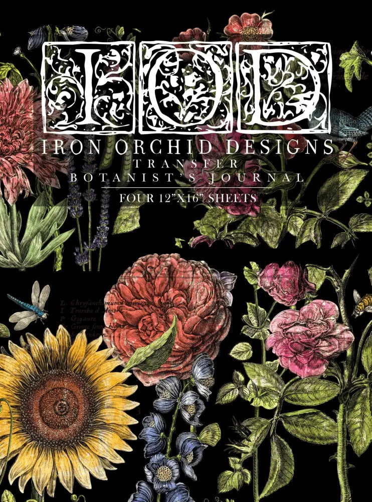 BOTANIST'S JOURNAL IOD TRANSFER PAD - FOUR 12X16" SHEETS